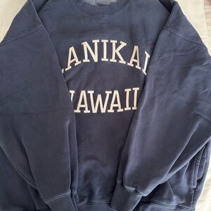 Brandy Melville Navy Blue Lanikai Hawaii Sweatshirt